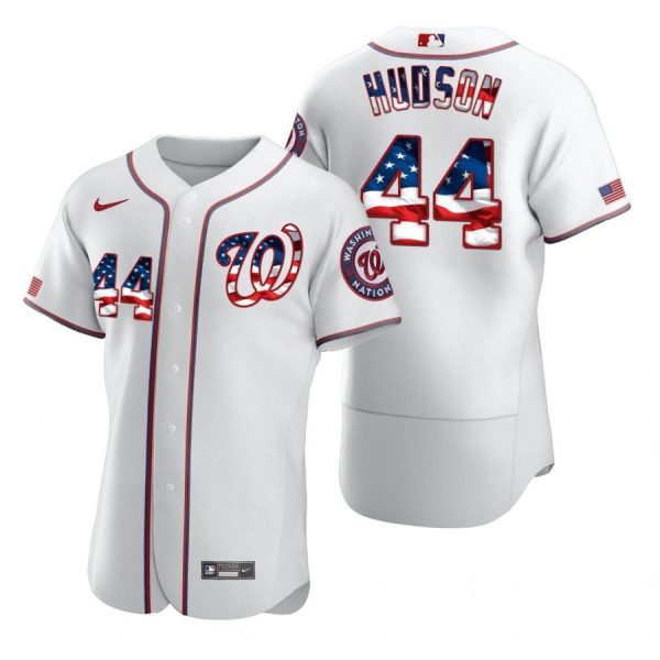 Personalized Men’s Daniel Hudson Washington Nationals Flex Base Jersey Black Golden White Stars