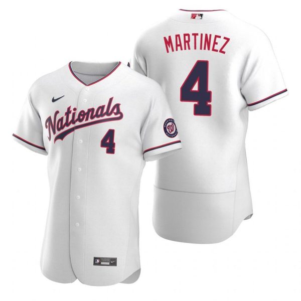 Personalized Men’s Dave Martinez Washington Nationals Flex Base Jersey White Alternate White Alternate