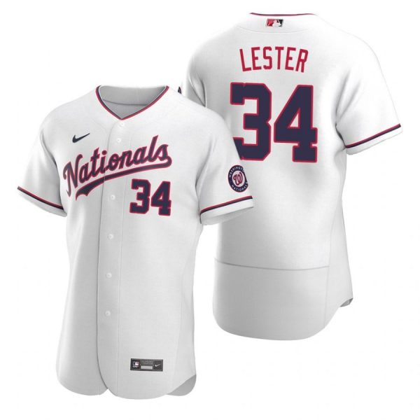 Personalized Men’s Jon Lester Washington Nationals Flex Base Jersey Red White Alternate