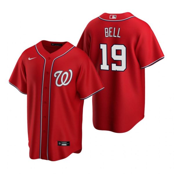 Personalized Men’s Josh Bell Washington Nationals Cool Base Jersey Red Red