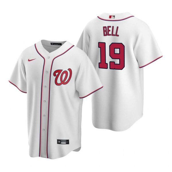 Personalized Men’s Josh Bell Washington Nationals Cool Base Jersey Red White Home