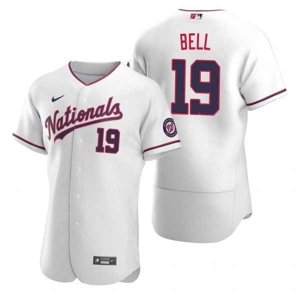 Personalized Men’s Josh Bell Washington Nationals Flex Base Jersey White Alternate White Alternate