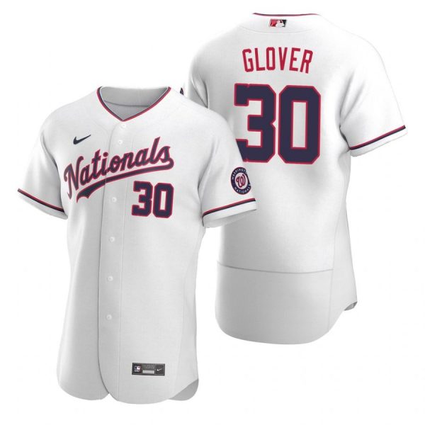 Personalized Men’s Koda Glover Washington Nationals Flex Base Jersey White Alternate White Alternate