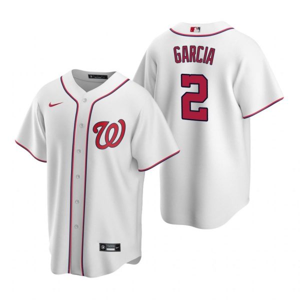 Personalized Men’s Luis Garcia Washington Nationals Cool Base Jersey Red White Home