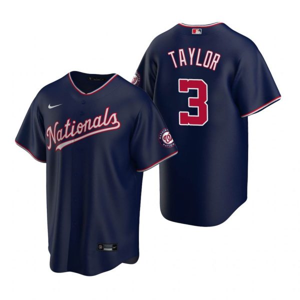 Personalized Men’s Michael A. Taylor Washington Nationals Cool Base Jersey Navy Navy