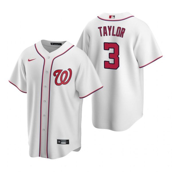 Personalized Men’s Michael A. Taylor Washington Nationals Cool Base Jersey Navy White Home