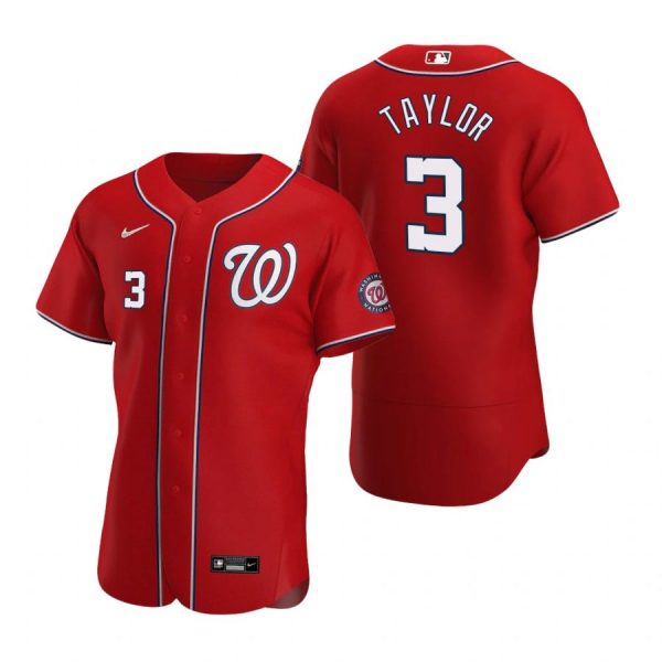 Personalized Men’s Michael A. Taylor Washington Nationals Flex Base Jersey Black Golden Red