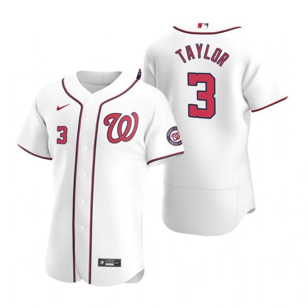 Personalized Men’s Michael A. Taylor Washington Nationals Flex Base Jersey Black Golden White Home