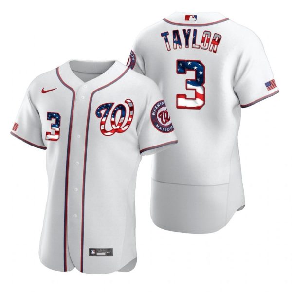 Personalized Men’s Michael A. Taylor Washington Nationals Flex Base Jersey Black Golden White Stars