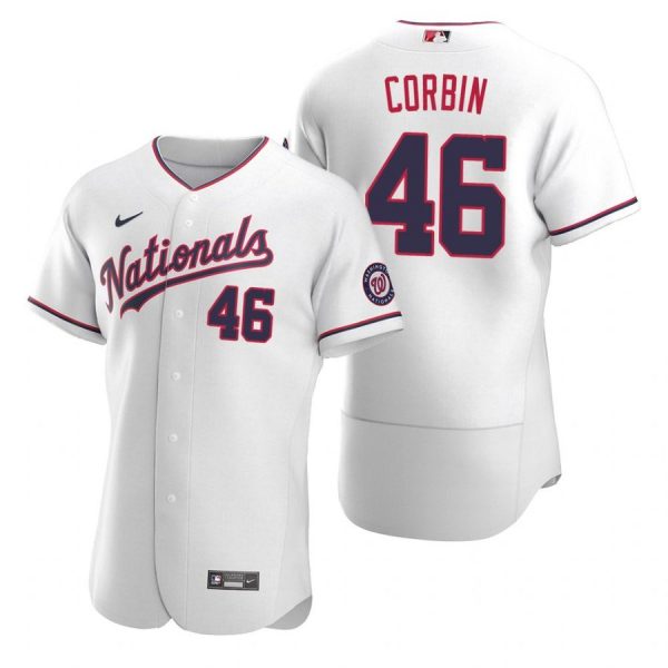 Personalized Men’s Patrick Corbin Washington Nationals Flex Base Jersey Black Golden White Alternate