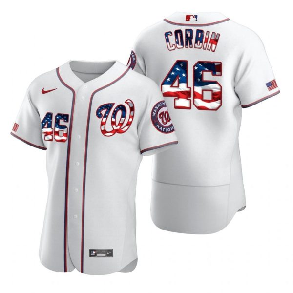 Personalized Men’s Patrick Corbin Washington Nationals Flex Base Jersey Black Golden White Stars