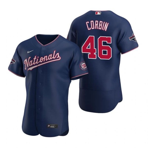 Personalized Men’s Patrick Corbin Washington Nationals Flex Base Jersey Navy World Series Champions Navy WS