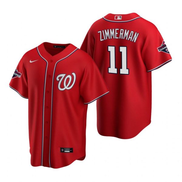 Personalized Men’s Ryan Zimmerman Washington Nationals Cool Base Jersey Red World Series Champions Red WS