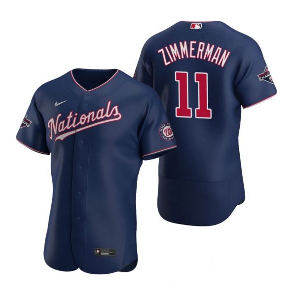 Personalized Men’s Ryan Zimmerman Washington Nationals Flex Base Jersey Navy World Series Champions Navy WS
