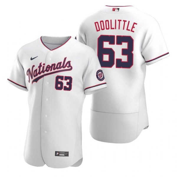 Personalized Men’s Sean Doolittle Washington Nationals Flex Base Jersey Black Golden White Alternate