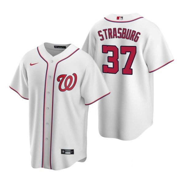 Personalized Men’s Stephen Strasburg Washington Nationals Cool Base Jersey Red White Home