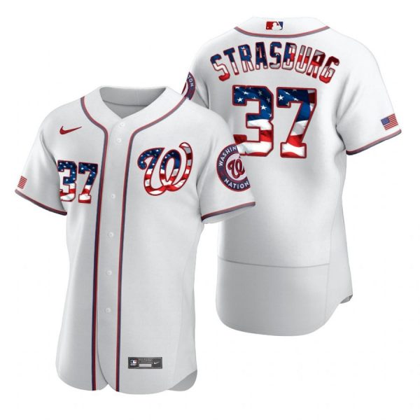 Personalized Men’s Stephen Strasburg Washington Nationals Flex Base Jersey Black Golden White Stars