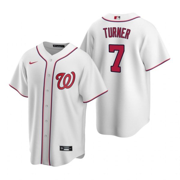Personalized Men’s Trea Turner Washington Nationals Cool Base Jersey White Home White Home