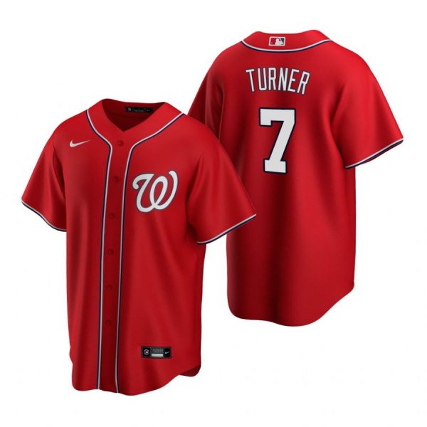 Personalized Men’s Trea Turner Washington Nationals Cool Base Jersey White Home Red