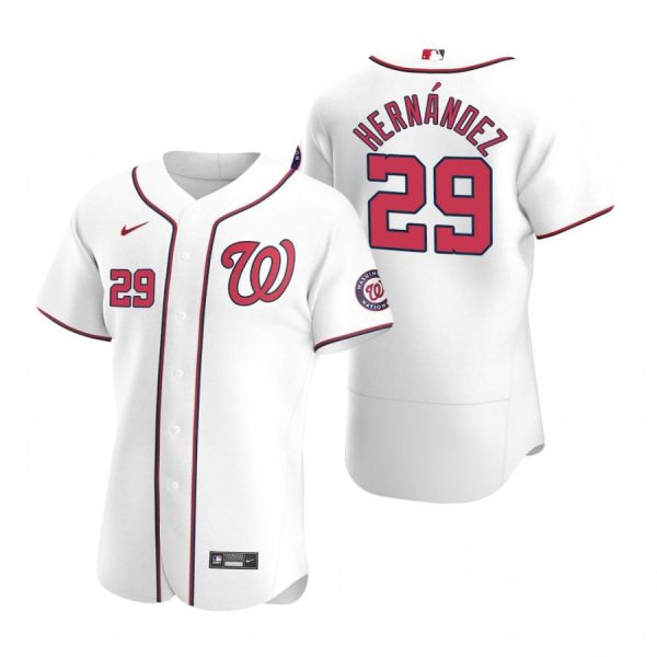 Personalized Men’s Yadiel Hernandez Washington Nationals Flex Base Jersey Red White Home