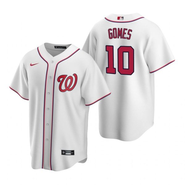 Personalized Men’s Yan Gomes Washington Nationals Cool Base Jersey Navy White Home