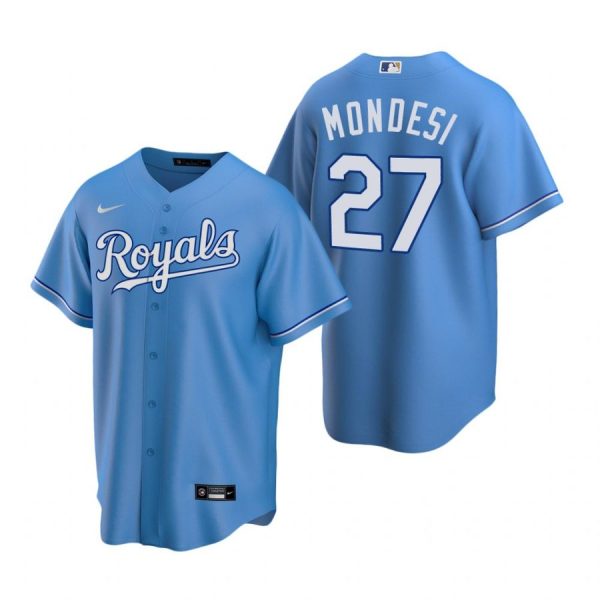 Personalized Men’s Adalberto Mondesi Kansas City Royals Cool Base Jersey Light Blue