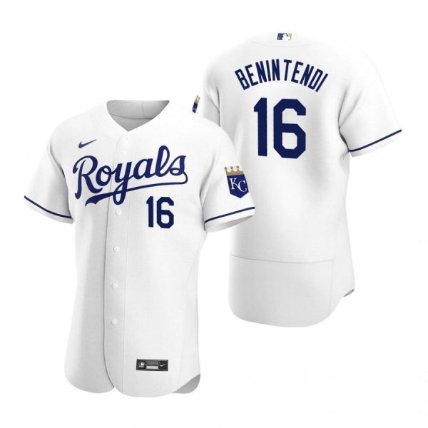 Personalized Men’s Andrew Benintendi Kansas City Royals Flex Base Jersey White