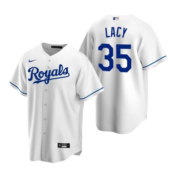 Personalized Men’s Asa Lacy Kansas City Royals Cool Base Jersey White