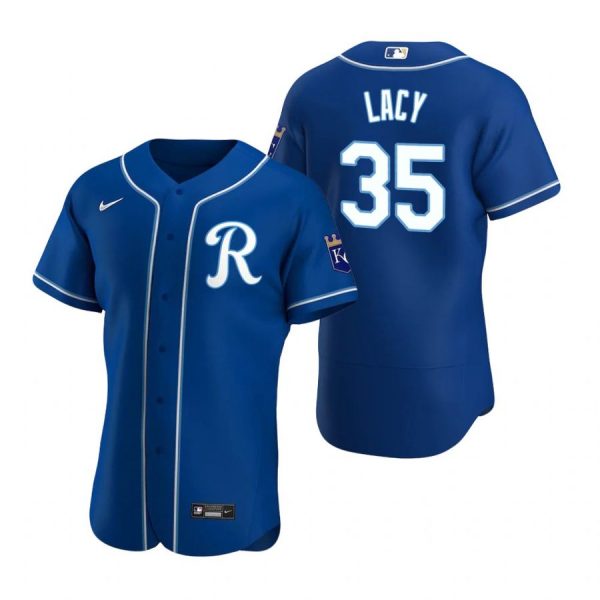 Personalized Men’s Asa Lacy Kansas City Royals Flex Base Jersey Royal KC
