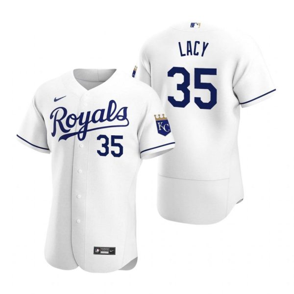 Personalized Men’s Asa Lacy Kansas City Royals Flex Base Jersey White
