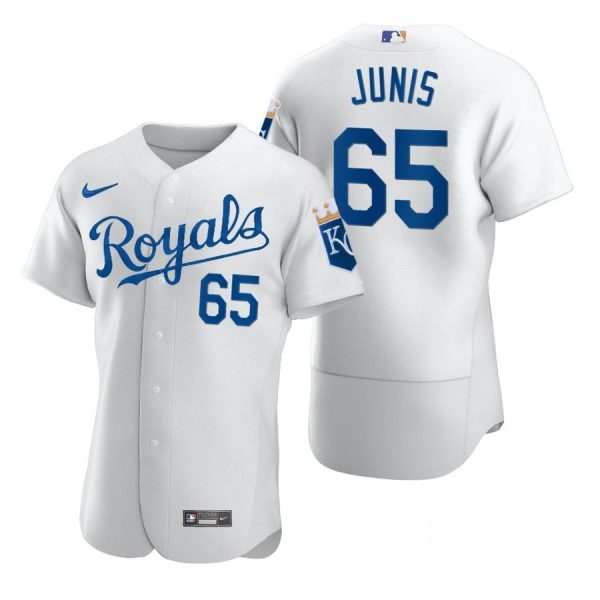 Personalized Men’s Jakob Junis Kansas City Royals Flex Base Jersey White