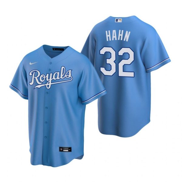 Personalized Men’s Jesse Hahn Kansas City Royals Cool Base Jersey Light Blue