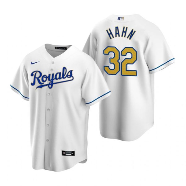Personalized Men’s Jesse Hahn Kansas City Royals Cool Base Jersey White Golden