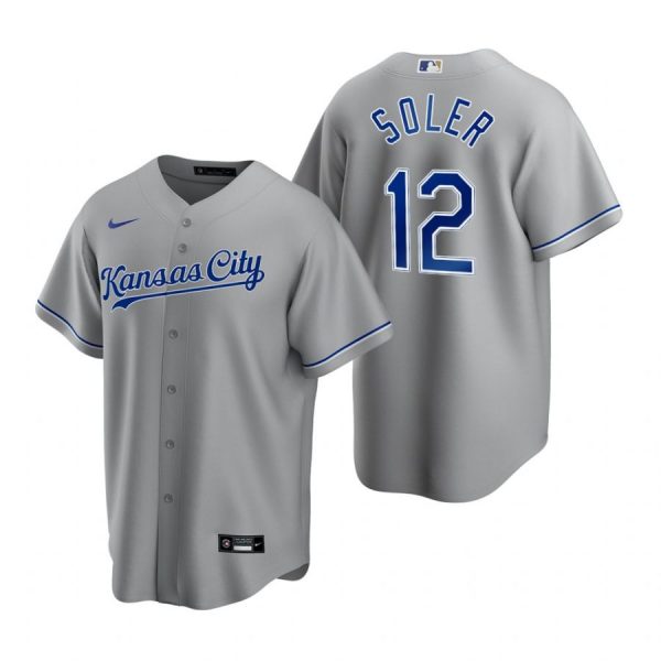 Personalized Men’s Jorge Soler Kansas City Royals Cool Base Jersey Gray