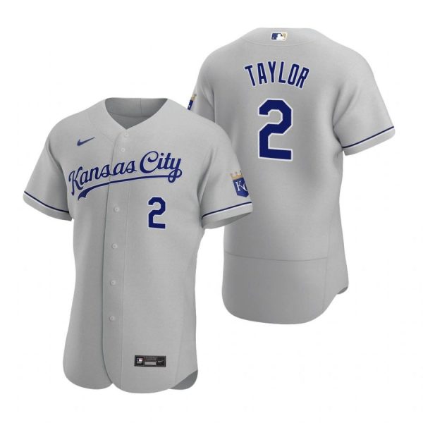 Personalized Men’s Michael A. Taylor Kansas City Royals Flex Base Jersey Gray