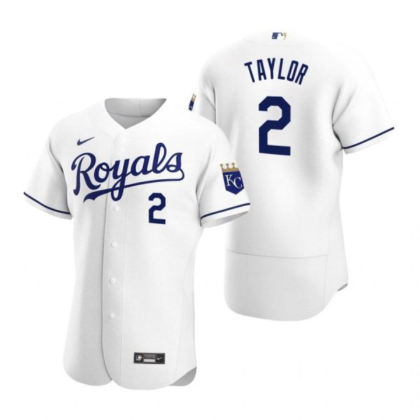 Personalized Men’s Michael A. Taylor Kansas City Royals Flex Base Jersey White