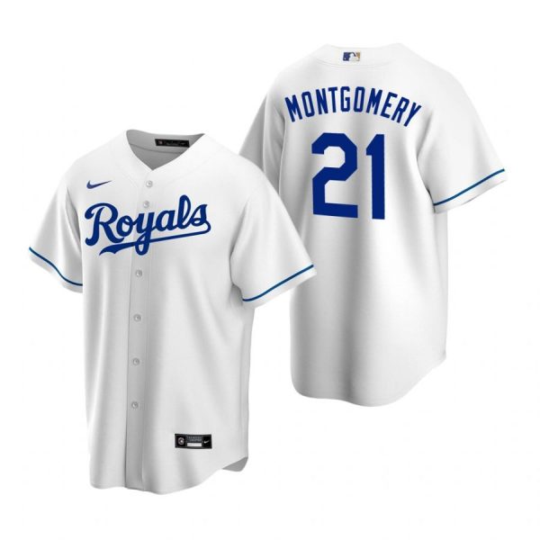 Personalized Men’s Mike Montgomery Kansas City Royals Cool Base Jersey White