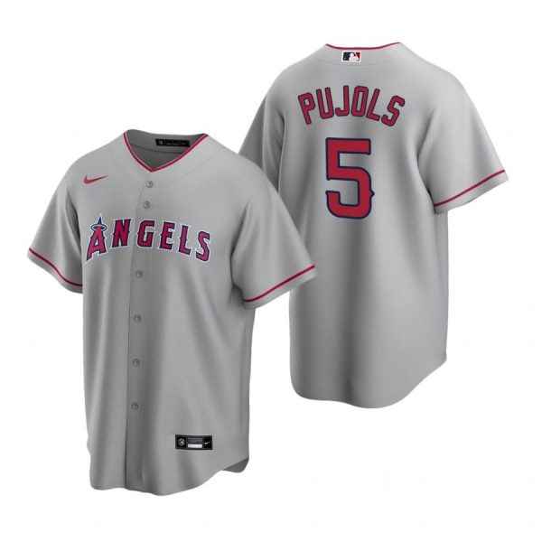 Personalized Men’s Albert Pujols Los Angeles Angels Cool Base Jersey Gray