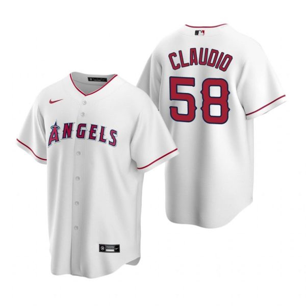 Personalized Men’s Alex Claudio Los Angeles Angels Cool Base Jersey White