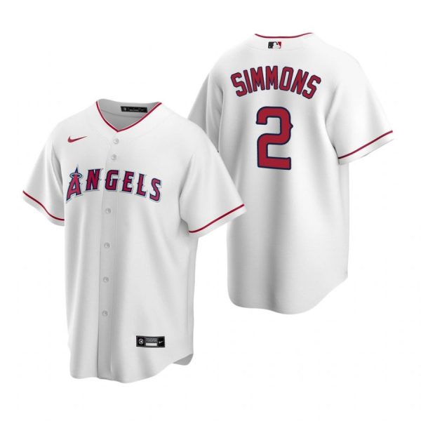 Personalized Men’s Andrelton Simmons Los Angeles Angels Cool Base Jersey White