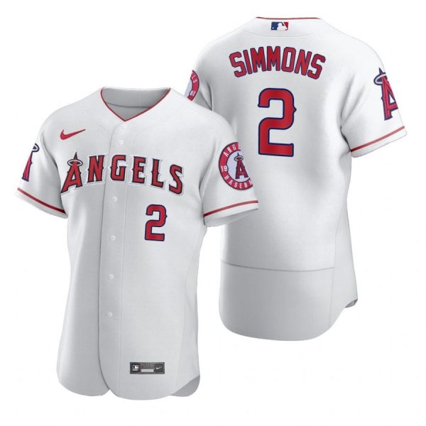 Personalized Men’s Andrelton Simmons Los Angeles Angels Flex Base Jersey White