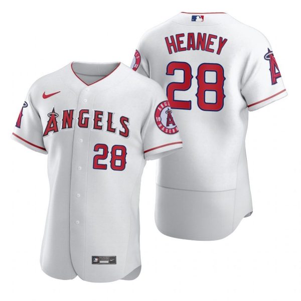Personalized Men’s Andrew Heaney Los Angeles Angels Flex Base Jersey White