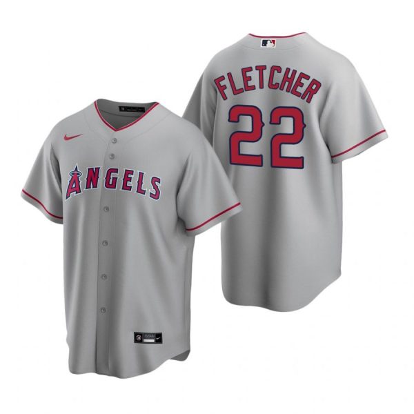 Personalized Men’s David Fletcher Los Angeles Angels Cool Base Jersey Gray