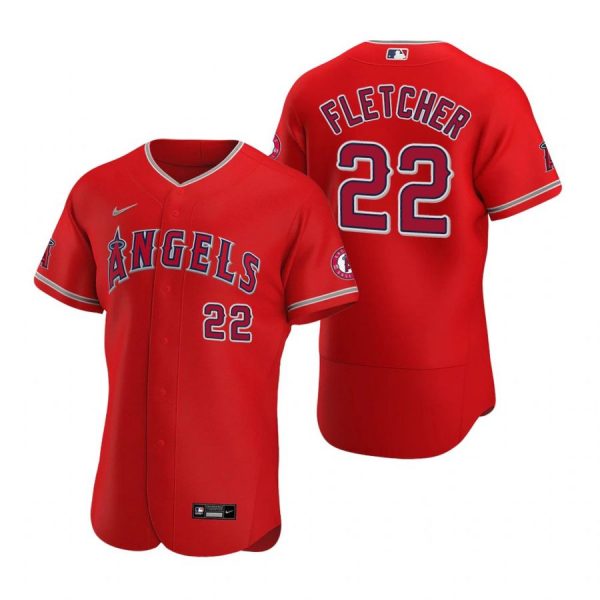 Personalized Men’s David Fletcher Los Angeles Angels Flex Base Jersey Red