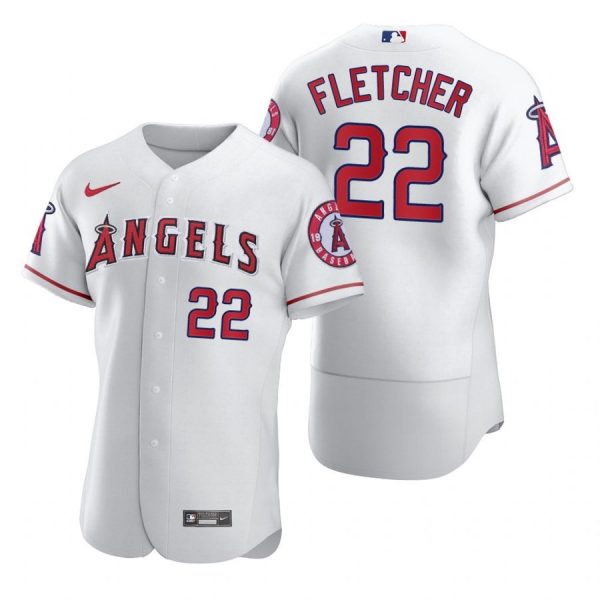 Personalized Men’s David Fletcher Los Angeles Angels Flex Base Jersey White