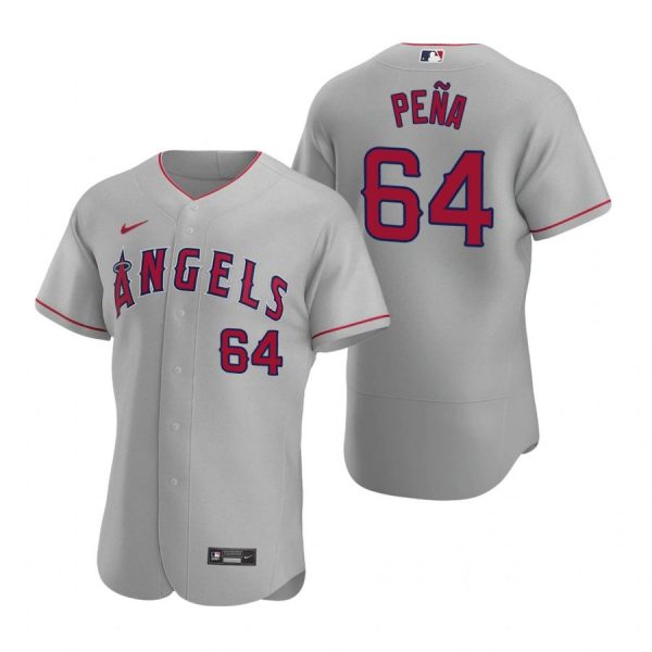 Personalized Men’s Felix Pena Los Angeles Angels Flex Base Jersey Gray
