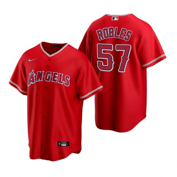 Personalized Men’s Hansel Robles Los Angeles Angels Cool Base Jersey Red