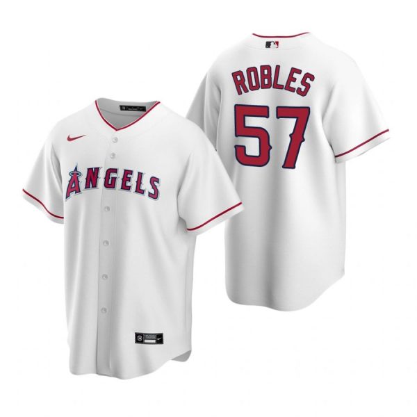 Personalized Men’s Hansel Robles Los Angeles Angels Cool Base Jersey White