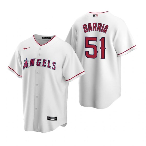 Personalized Men’s Jaime Barria Los Angeles Angels Cool Base Jersey White
