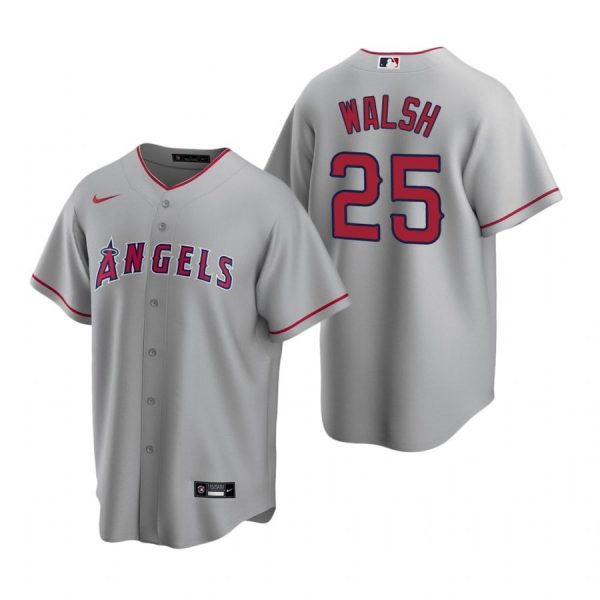 Personalized Men’s Jared Walsh Los Angeles Angels Cool Base Jersey Gray